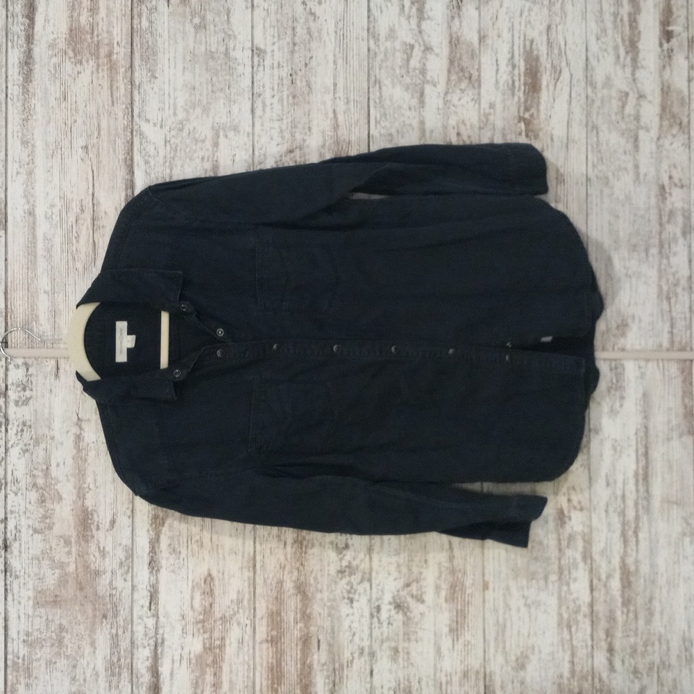 Navy Button Down Top - image 1